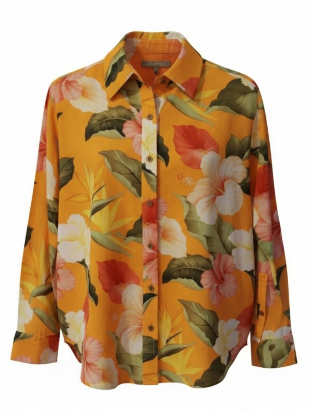 Tommy Bahama Womens Large Tropical Floral Silk Button Down Shirt Cover Up